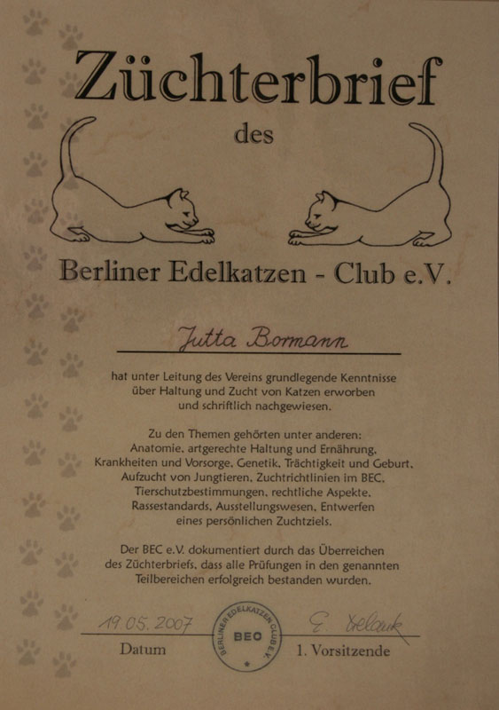 Zuechterbrief Zuechterbrief